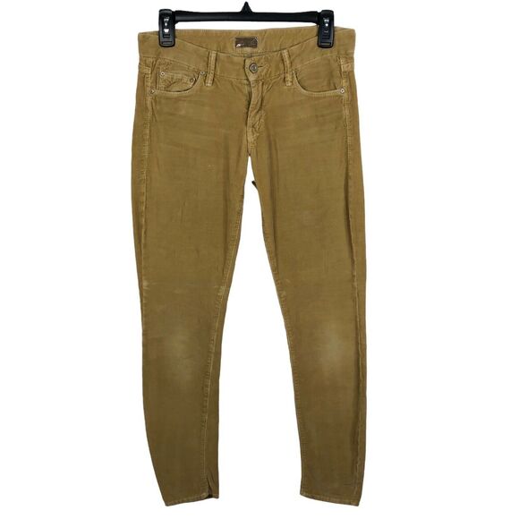 MOTHER The Looker Little Bit Country Corduroy Pants Dye-Willow Wash Women's 26 - Picture 1 of 9